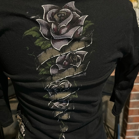 Y2K sinful rhinestone half sleeve - Picture 8 of 9